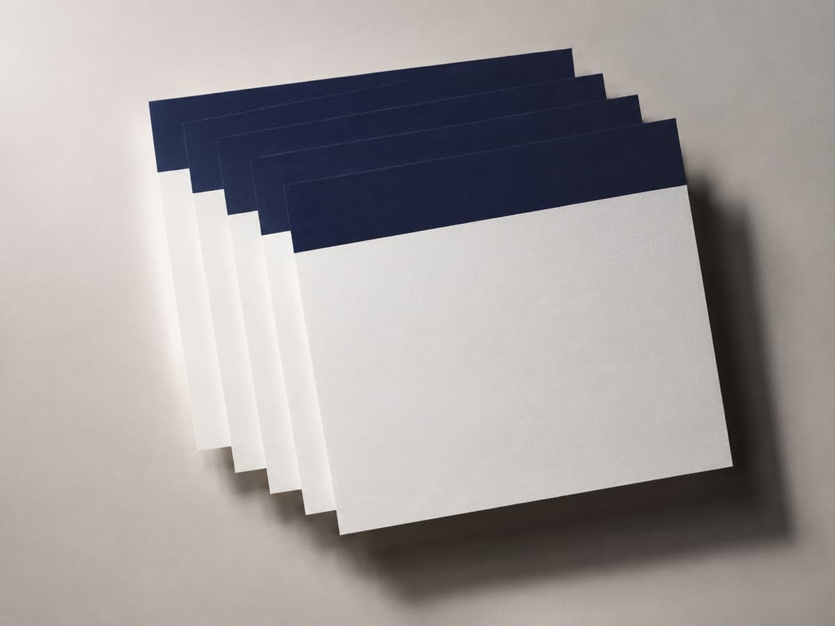 A fanned stack of freshly printed sheets