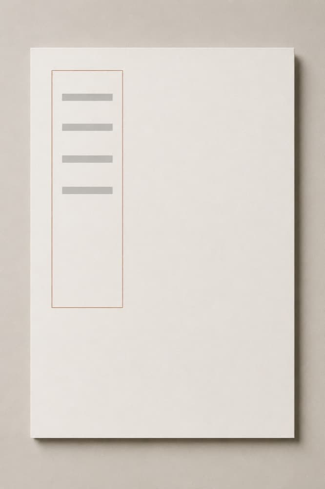 Exclusions base outlined in a warm hairline