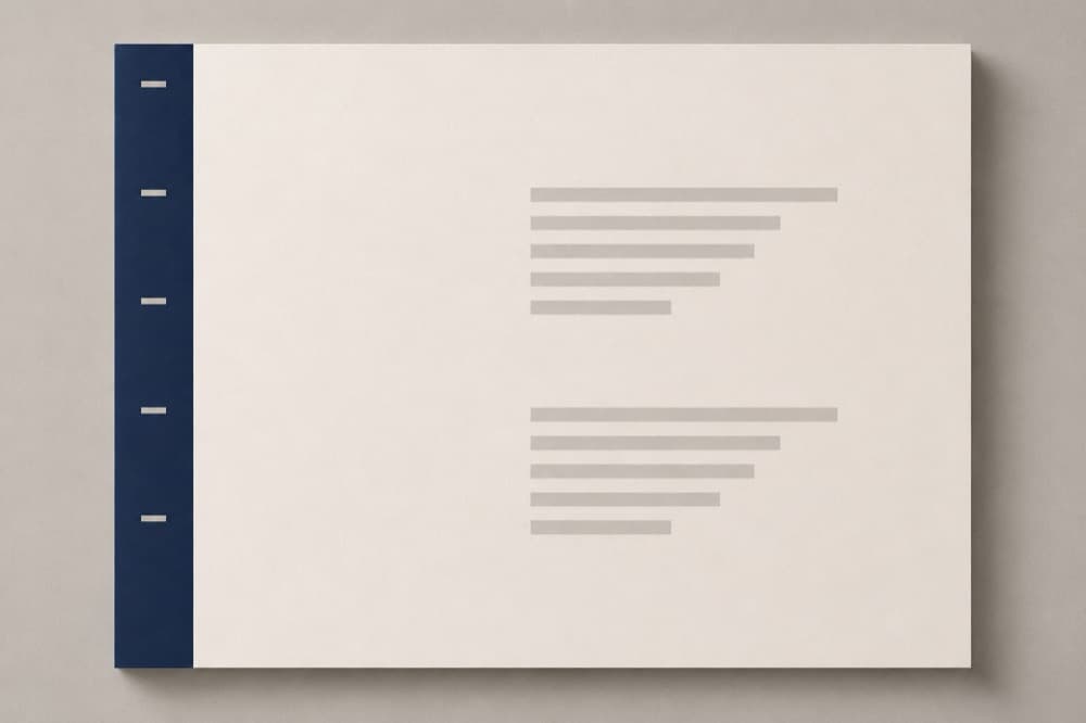 Sidebar base with an index down the left edge